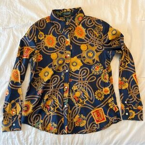 Lauren by Ralph Lauren Baroque Print Shirt